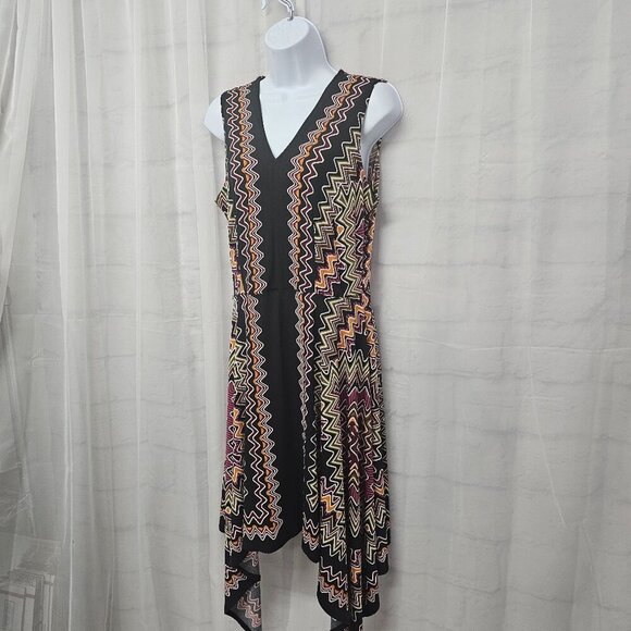 Dressbarn Dress Retro Asymmetrical Sleeveless Black Grunge 8 - Picture 8 of 15